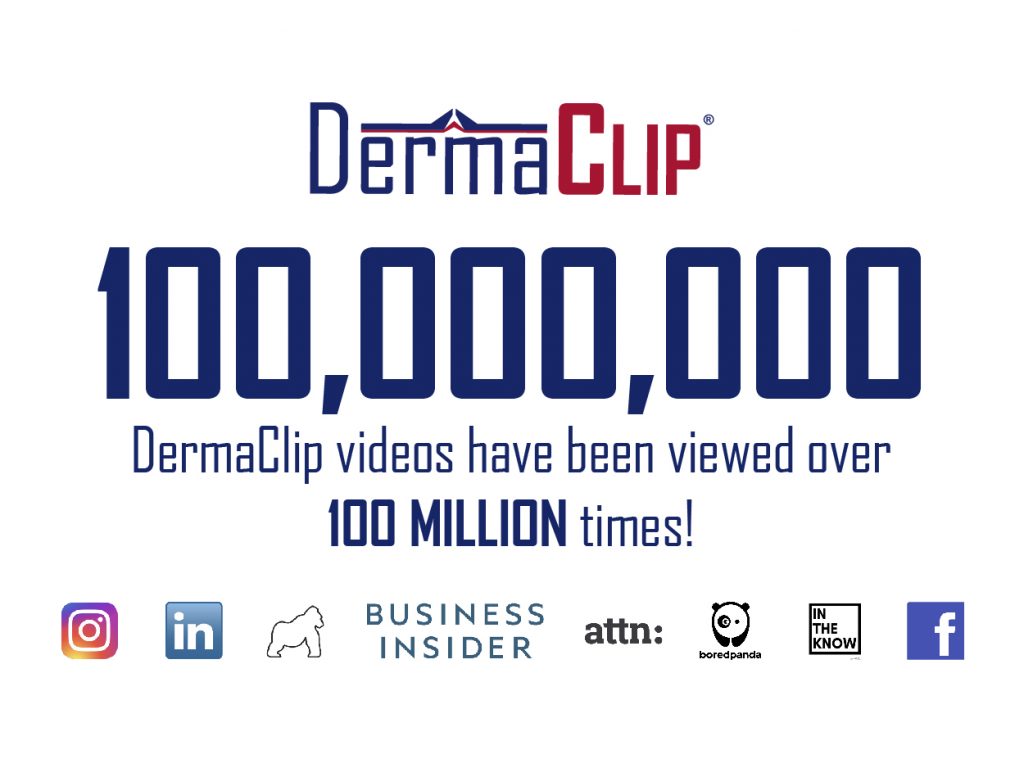 DermaClip Video Total Views, 100 Million Announcement Business Insider