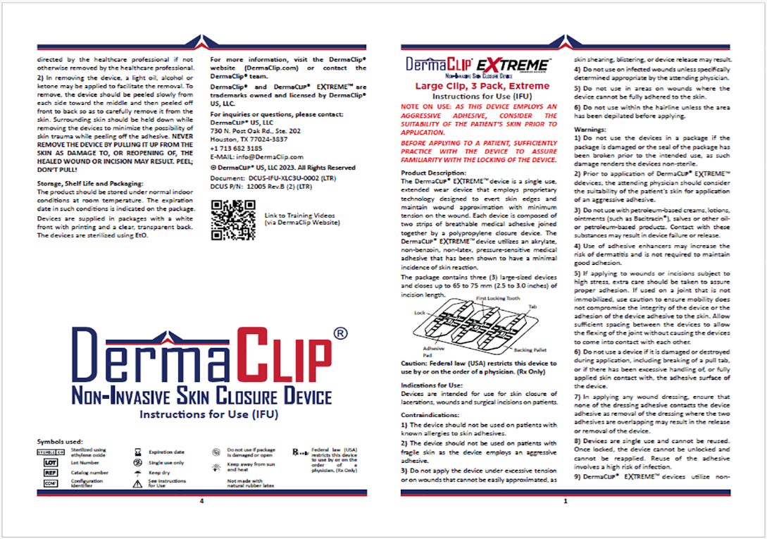 DermaClip IFU Large 3 Extreme (12005 Rev B), THUMBNAIL
